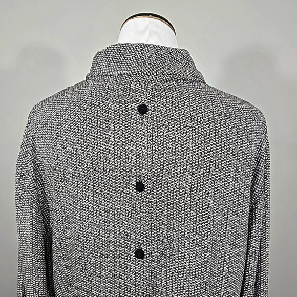 Vintage Componix Cowl Neck Crepe Top 14 Women 80s Button Back Avant Garde Blouse - Picture 5 of 8